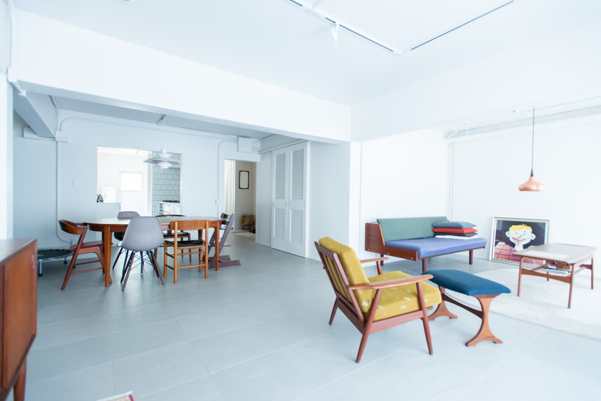 中古マンションのリノベーション後の家具美術館な家