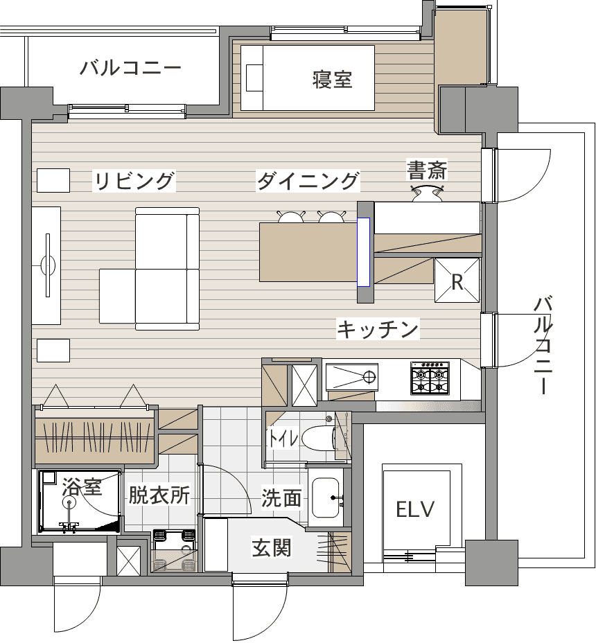 中古マンションのリノベーション後の間取り図